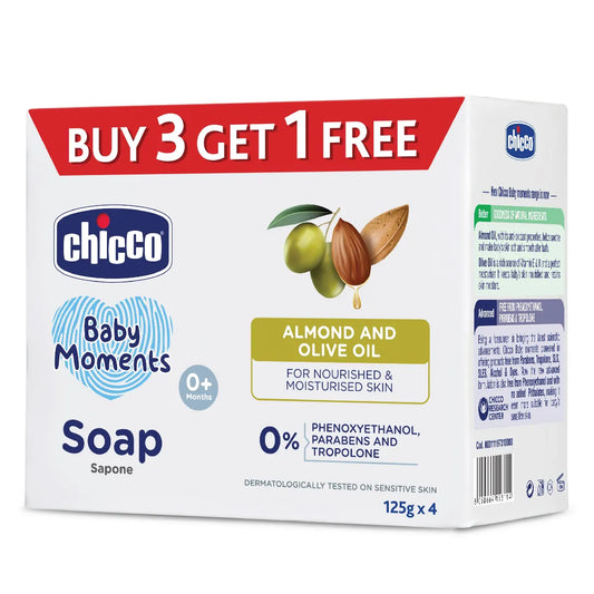 CHICCO BABY SOAP 3+1 FREE 4X75GM